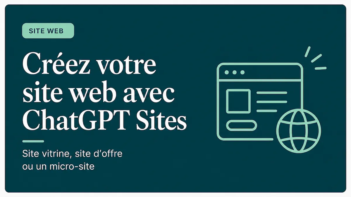 Bannière de l'atelier Créez votre site web avec ChatGPT Sites
