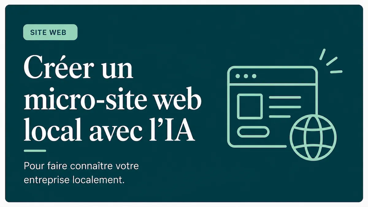 Bannière de l'atelier micro-site web local