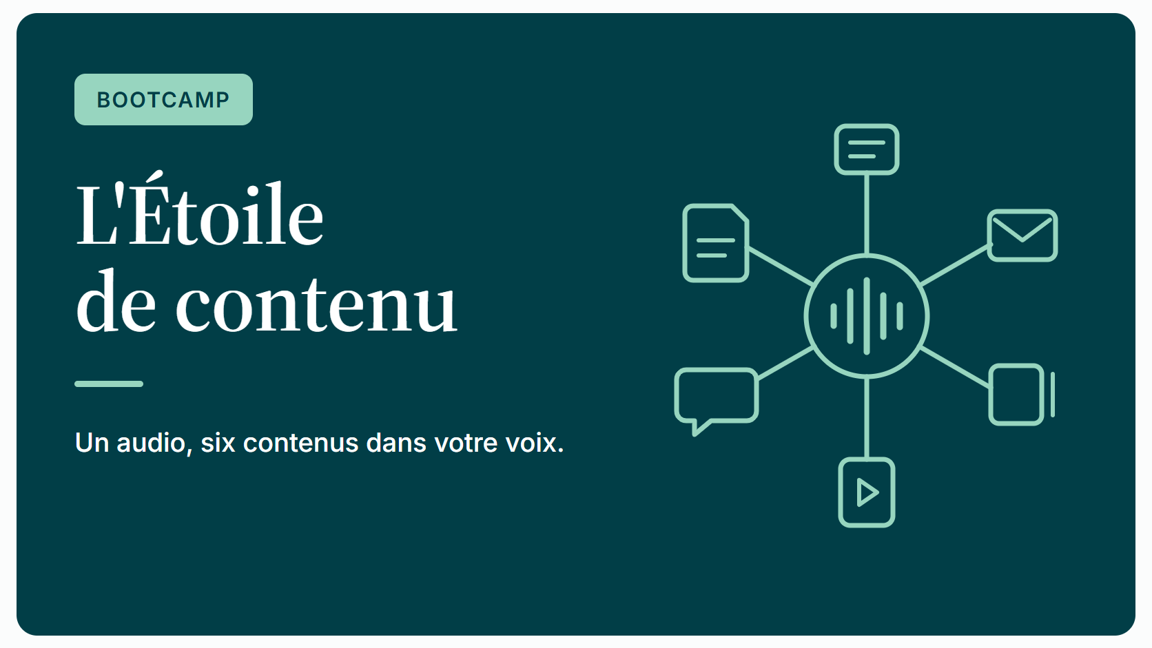 Bannière du bootcamp L'Étoile de contenu